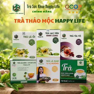 Combo 7in1 Trà Happy Life - Hộp 50 60 gói lọc - Mua 2 Tặng 1 - Trà Dây Thìa Canh - Trà Xạ Đen Cà Gai Leo - Trà Lá Ổi....