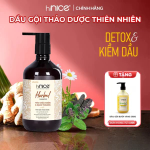 Dầu Gội Tinh Dầu Thảo Dược Thiên Nhiên hiNICE Herbal Shampoo Hỗ Trợ Detox & Kiềm Dầu Da Đầu