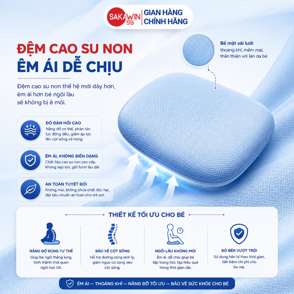 Ghế ngồi học cho bé Sakawin G81 Ghế học sinh thông minh Thiết kế tựa lưng lưới Nâng hạ hỗ trợ con ngồi đúng tư thế | BigBuy360 - bigbuy360.vn