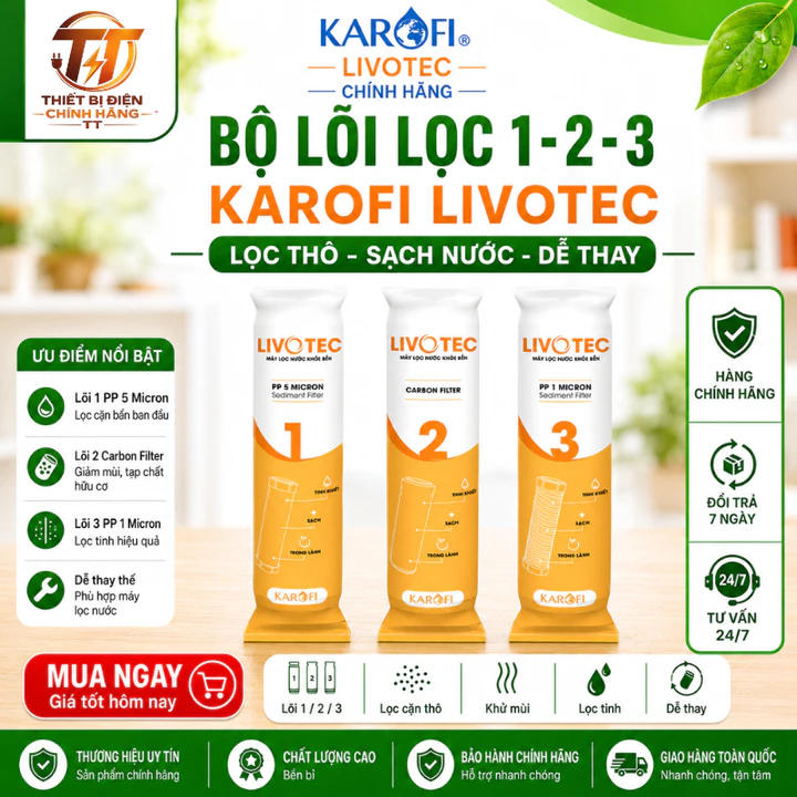 Karofi Combo Water Filter Cartridge Livotec Thay