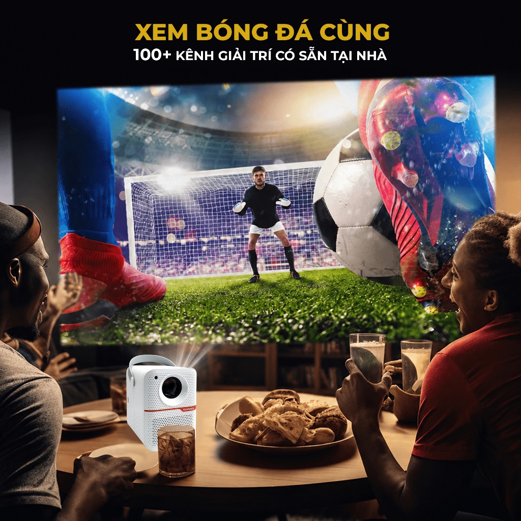 Máy Chiếu mini Yamazaki A9 PRO RAM 2GB siêu mượt HD 4K Android TV 9.0 Độ Sáng 380 - 420 ANSI Bluetooth 5.3 | BigBuy360 - bigbuy360.vn