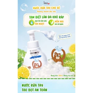 Nước Rửa Tay Tạo Bọt Cho Bé IVLY NATURE 280ml Hương Chanh | Dịu Nhẹ, Dưỡng Ẩm, Làm Sạch Hiệu Quả