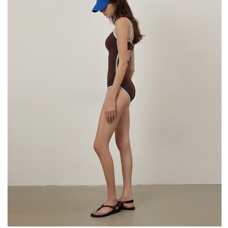 Bộ bơi một mảnh basic phong cách tối giản Hàn Quốc minimalism, monokini cao cấp cut out lưng Lili Bikini | BigBuy360 - bigbuy360.vn