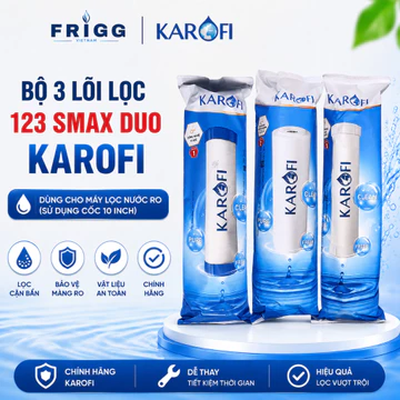 Bộ 3 Lõi Lọc Nước Karofi 1 2 3 Smax Duo Chính Hãng, Lõi Lọc Thô Máy RO Karofi Kangaroo Mutosi Aqua