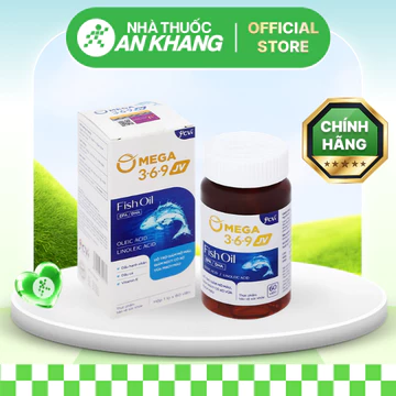 Omega 3-6-9 JV hỗ trợ giảm mỡ máu, giảm nguy cơ xơ vữa mạch máu hộp 60 viên [Nhà Thuốc An Khang - Chính Hãng 100%]