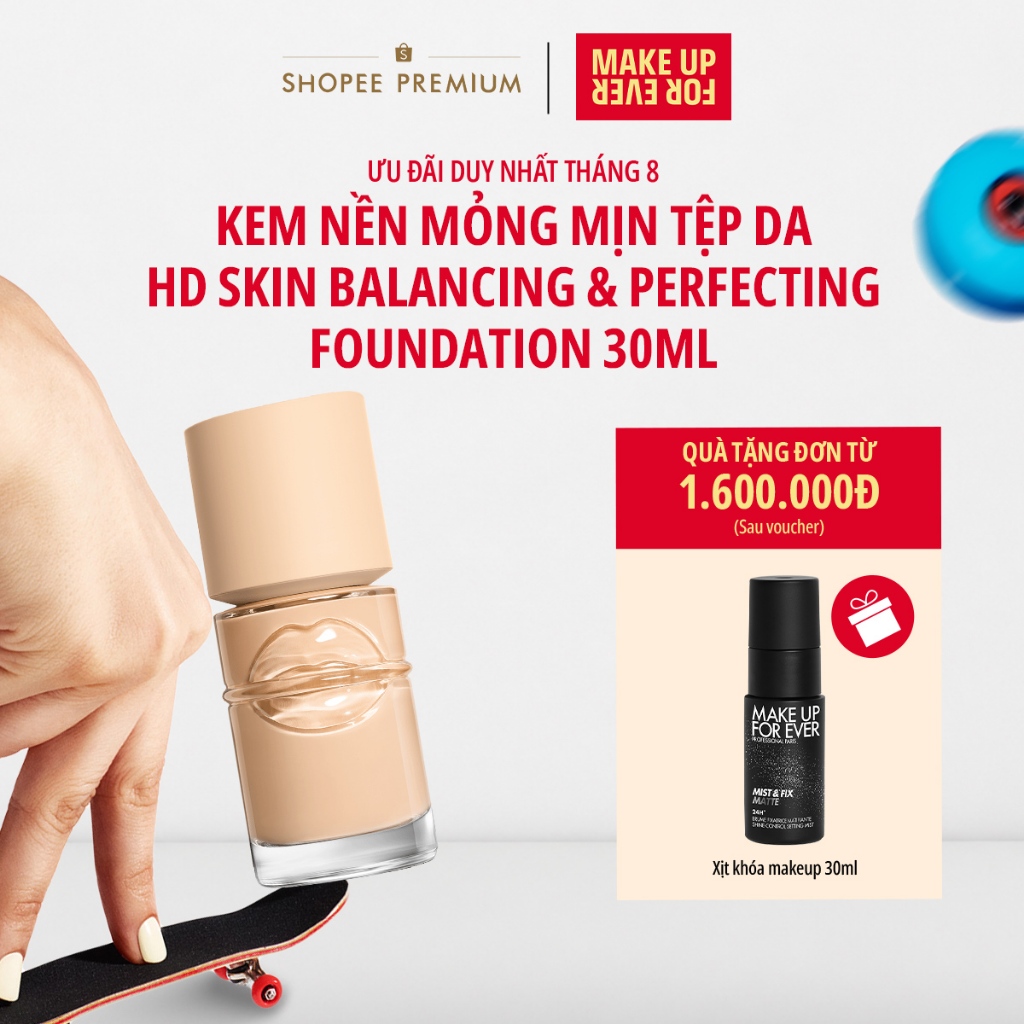 Mới - Kem nền mỏng mịn tệp da HD SKIN Balancing & Perfecting Foundation 30ml -  MAKE UP FOR EVER