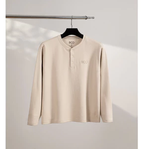 Áo Thun BOO Dài Tay Unisex Form OverFit Cổ Khuy Chất Liệu Pique Cao Cấp Thiết Kế Basic Đơn Giản, Dễ Mặc