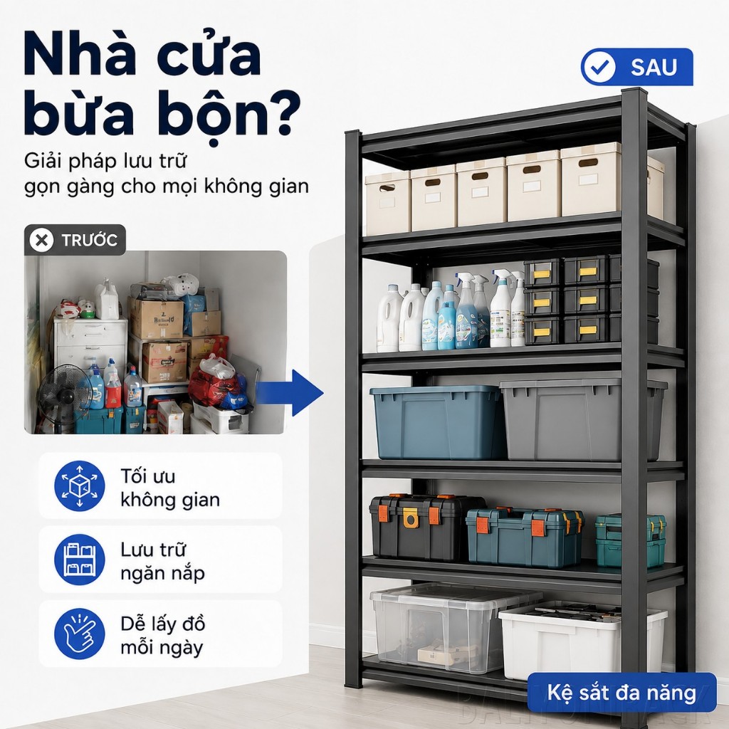 Bali Kệ Sắt Kệ Kho Đa Năng Chịu Lực Tốt Điều Chỉnh Tầng Kệ Để Đồ Cho Gia Đình Nhà Kho Garage | BigBuy360 - bigbuy360.vn