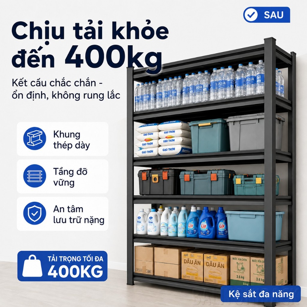 Bali Kệ Sắt Kệ Kho Đa Năng Chịu Lực Tốt Điều Chỉnh Tầng Kệ Để Đồ Cho Gia Đình Nhà Kho Garage | BigBuy360 - bigbuy360.vn