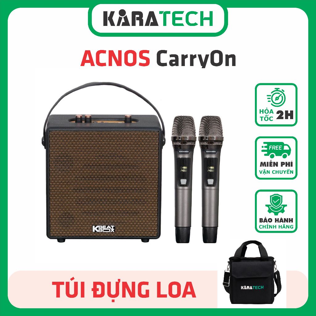[HỎA TỐC HCM] Loa karaoke bluetooth di động mini ACNOS CarryOn chính hãng, Bảo hành 12 tháng