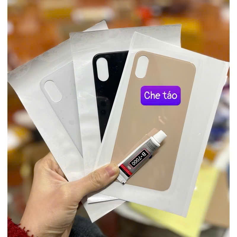 Nắp Lưng(Kính Lưng) Điện Thoại Dành Cho 8plus X XS XR XS Max LỖ TO ko mắt came tặng keo dán | BigBuy360 - bigbuy360.vn
