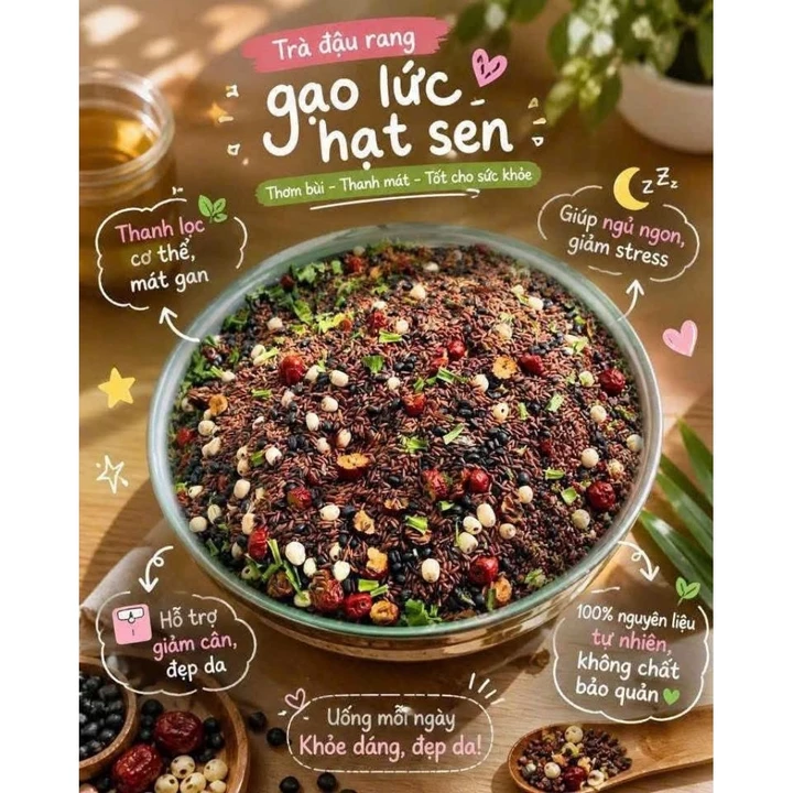 1KG TRÀ GIẢM CÂN - TRÀ GIẢI NHIỆT - TRÀ THANH LỌC - TRÀ LỢI SỮA - TRÀ AN THẦN GIẢI ĐỘC - GẠO LỨT - ĐẬU ĐEN - HẠT SEN