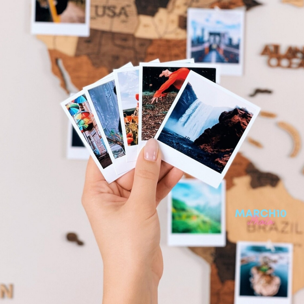 Combo 10 Tấm In Ảnh Polariod 6x9cm Theo Yêu Cầu – In Ảnh Bo Góc Chống Nước Sắc Nét Tặng 2 ảnh