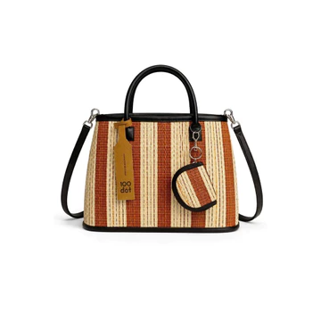 Women's Woven Straw Bag – for Travel, Brown
