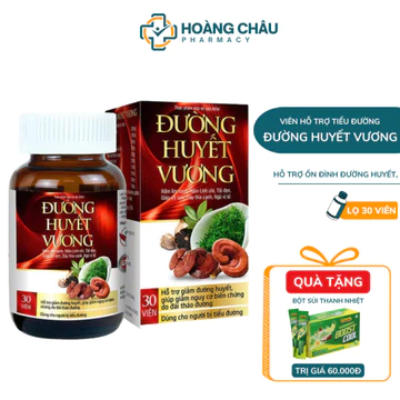 Viên Uống Đường Huyết Vương - Hỗ Trợ Ổn Định Đường Huyết, Với Dây Thìa Canh, Giảo Cổ Lam, Lọ 30 Viên