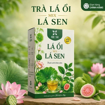 Trà Lá Ổi Mix Lá Sen Chính Hãng Mộc Trà – Hộp 35 Gói Túi Lọc Tiện Lợi