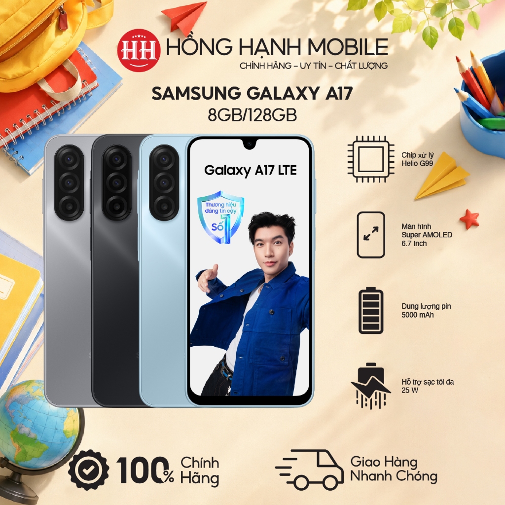 Điện Thoại Samsung Galaxy A17 8GB/128GB – Hàng Chính Hãng