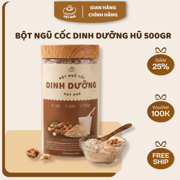 Bột Ngũ Cốc Dinh Dưỡng Hạt Nhà 500gr - Bổ Sung Nguồn Dinh Dưỡng Từ Các Loại Hạt Và Ngũ Cốc Tự Nhiên