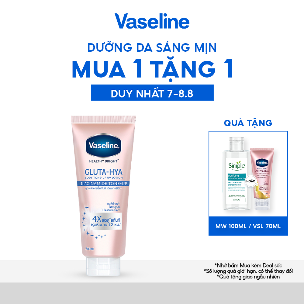 Vaseline Body Tone-Up Sữa dưỡng thể nâng tông tức thì 300ML