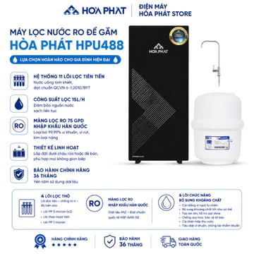 Máy Lọc Nước RO Hòa Phát HPU488 - Hệ thống 11 lõi đúc - Bảo hành 3 năm chính hãng