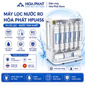 Máy Lọc Nước RO Để Gầm Hòa Phát HPU456 - Hàng chính hãng bảo hành 3 năm
