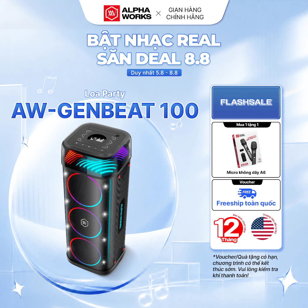 Loa Party Alpha Works GENBEAT 100