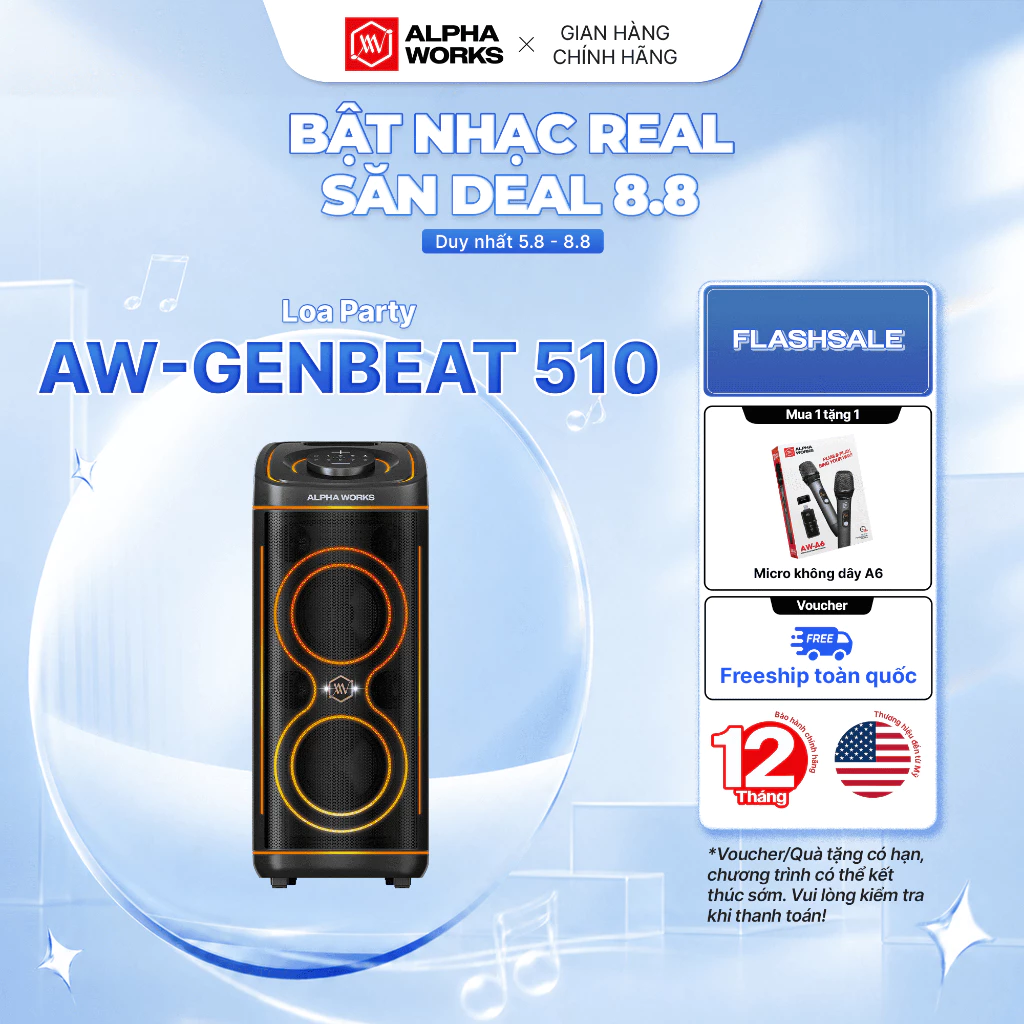 Loa Party Alpha Works GEN BEAT 510