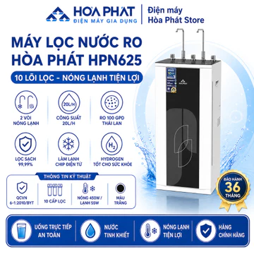 Máy lọc nước RO 3 chức năng Hòa Phát HPN625 - Uống trực tiếp tại vòi - Hàng chính hãng