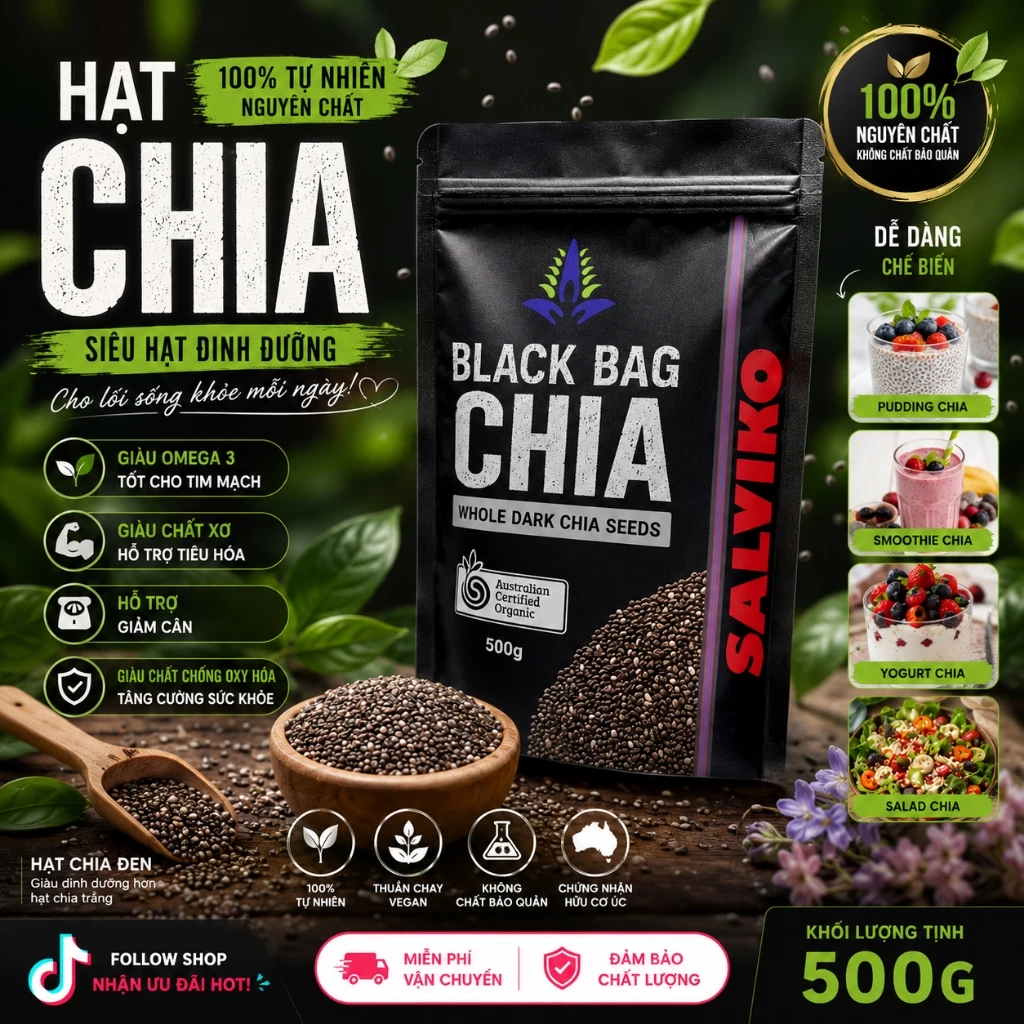 Hạt chia đen cao cấp 500g