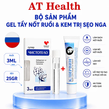 COMBO Kem sẹo Klirvin Nga, Tẩy nốt ruồi Nga, Kem mờ sẹo thâm, mờ sẹo lồi lõm,rạn da