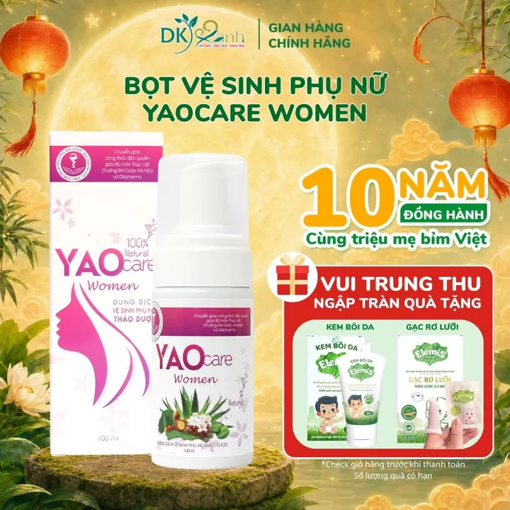 Bọt Vệ Sinh Phụ Nữ Thảo Dược Yaocare Women Dịu Nhẹ An Toàn Cho Mẹ Sau Sinh Chai 100ml Dược Khoa Xanh