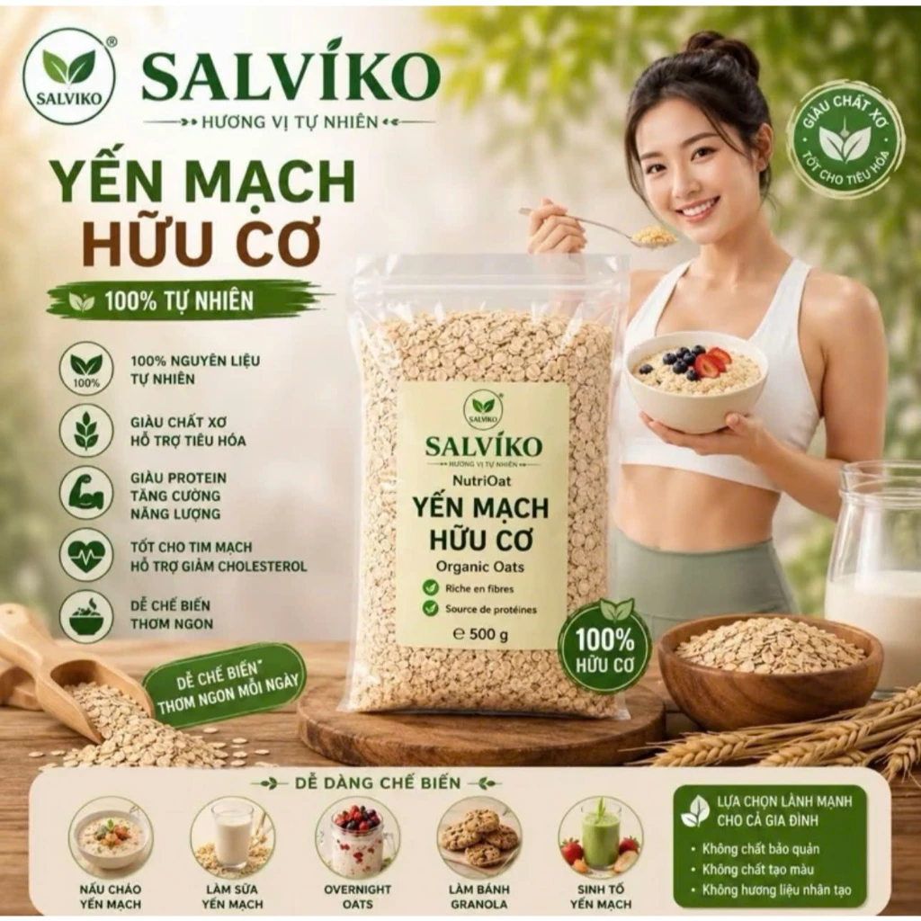 Yến mạch cán vỡ SALVIKO ảnh 2