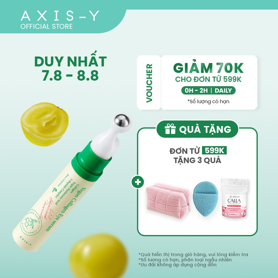 Tinh Chất Dưỡng Mắt Axis-Y Vegan Collagen Eye Serum 10ml