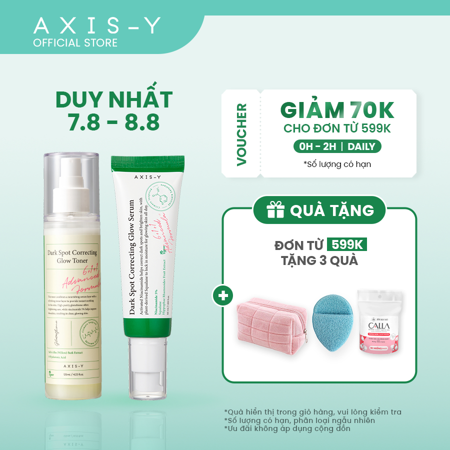 Combo Dưỡng Sáng Mờ Thâm AXIS-Y Serum & Toner | Dark Spot Serum & Toner 50ml & 125ml