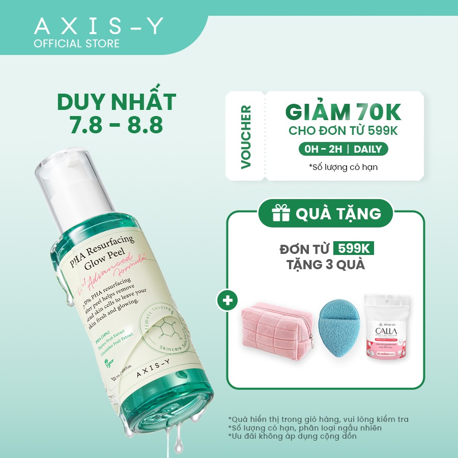 AXIS-Y Gel Tẩy Tế Bào Chết PHA Dịu Nhẹ | PHA Resurfacing Glow Peel 50ml