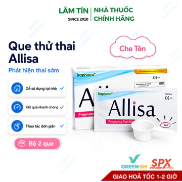 Que Thử thai phát hiện thai sớm ALLISA test Thử Thai Nhanh Hàng Chính Hãng Traphaco Giá Tốt Nhất