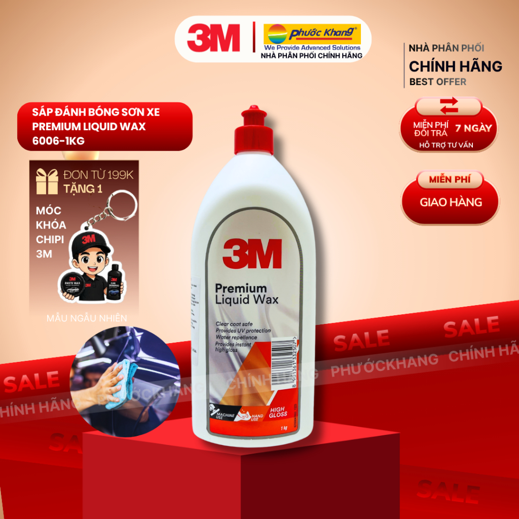 Dung dịch tạo bóng 3M One Step Cleaner Wax 39006 473ml - Mã mới 3M 06006 1kg