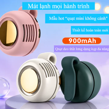 Quạt đeo thắt lưng mini Quạt mini sạc USB Quạt kẹp thắt lưng không cánh Quạt cầm tay mini 3 tốc độ