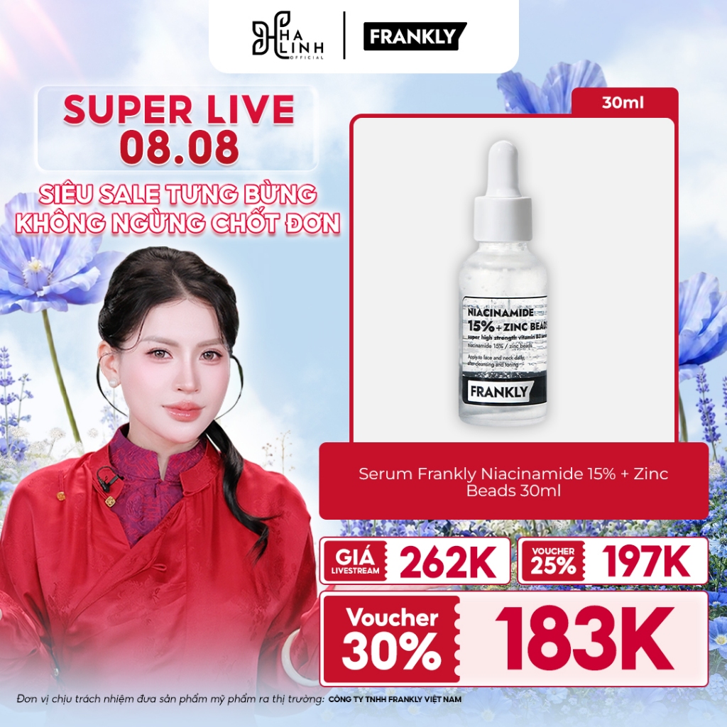 Serum Frankly Niacinamide 15% + Zinc Beads 30ml