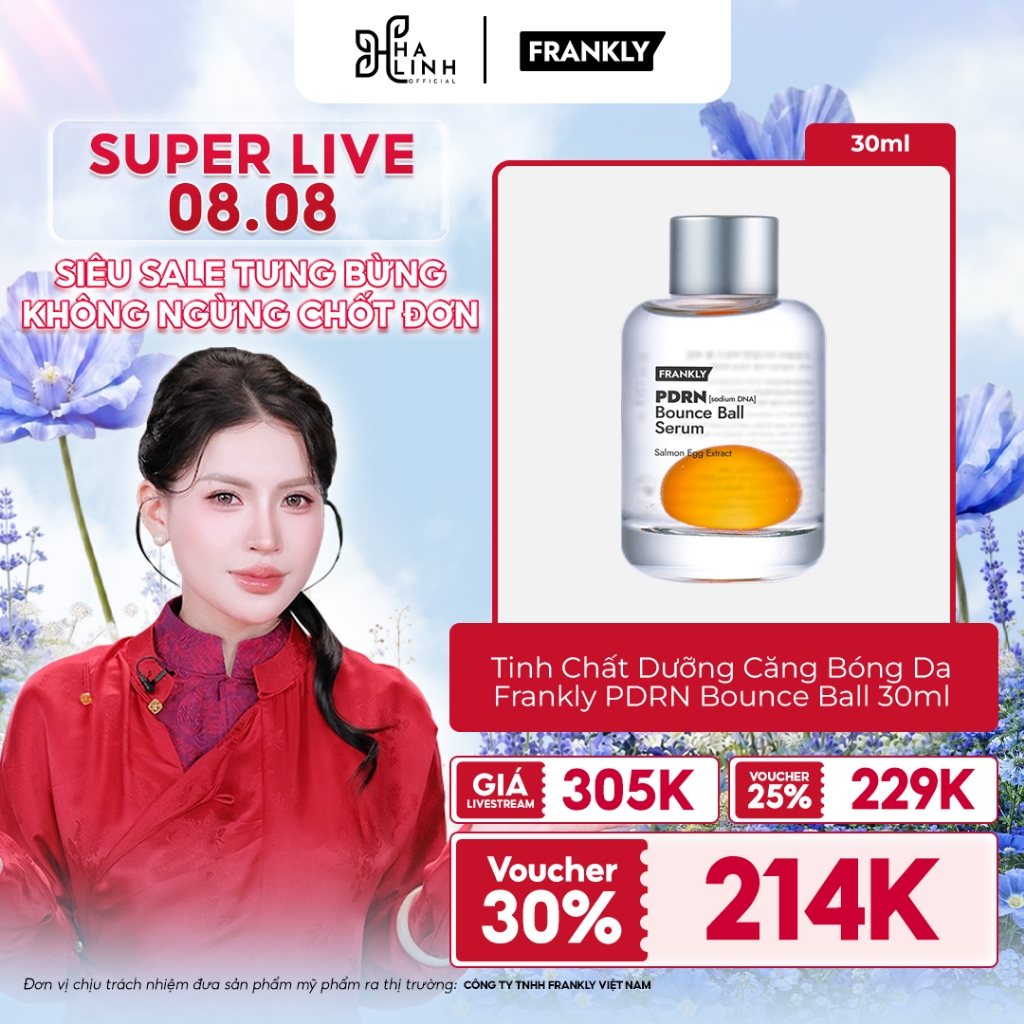 Tinh chất dưỡng căng bóng và trẻ hoá da Frankly PDRN Bounce Ball 30ml
