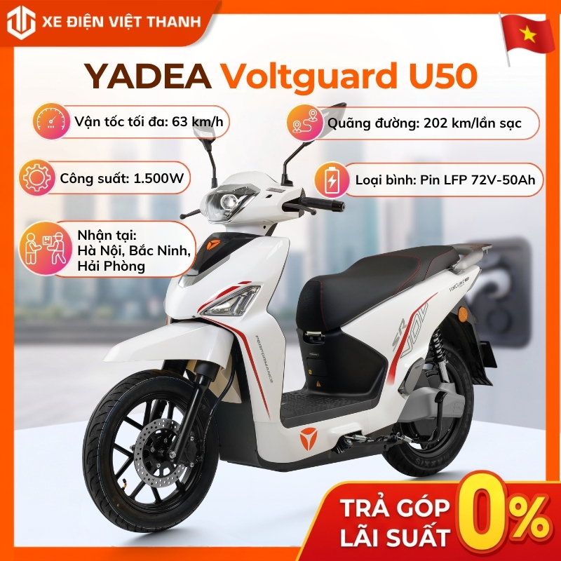Xe Máy Điện Yadea Voltguard U50 Pin LFP