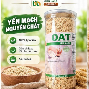 Yến Mạch Úc Nguyên Chất Bảo An, 250gr, 500g - 100% Yến Mạch Nguyên Hạt, Ăn Kiêng, Giảm Cân, Nấu Cháo, Làm Bánh