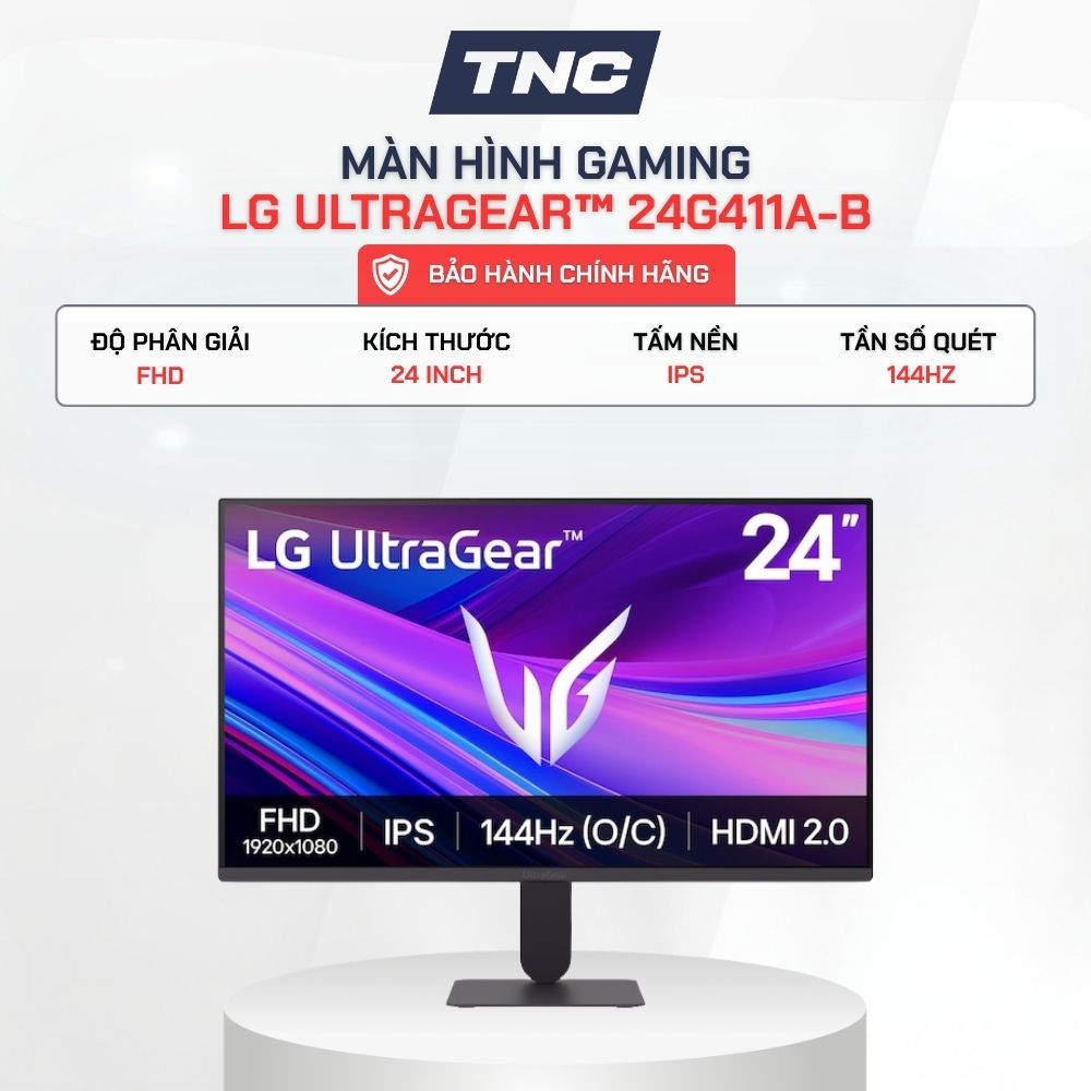 Màn Hình Gaming LG UltraGear 24G411A-B 24 Inch/ IPS/ FHD/ 144Hz OC/ 1ms MBR - Bảo Hành 24 Tháng