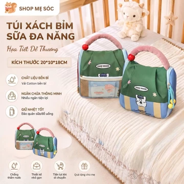 TÚI BỈM SỮA ĐA NĂNG CHO MẸ BỈM KÍCH THƯỚC 20*10*18CM