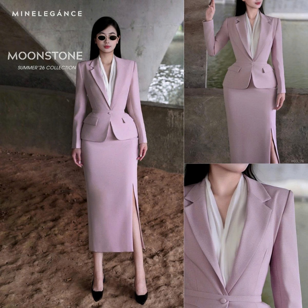 MINELEGÁNCE | SET VEST & CHÂN VÁY BÚT CHÌ THANH LỊCH, SANG TRỌNG - MIN03D