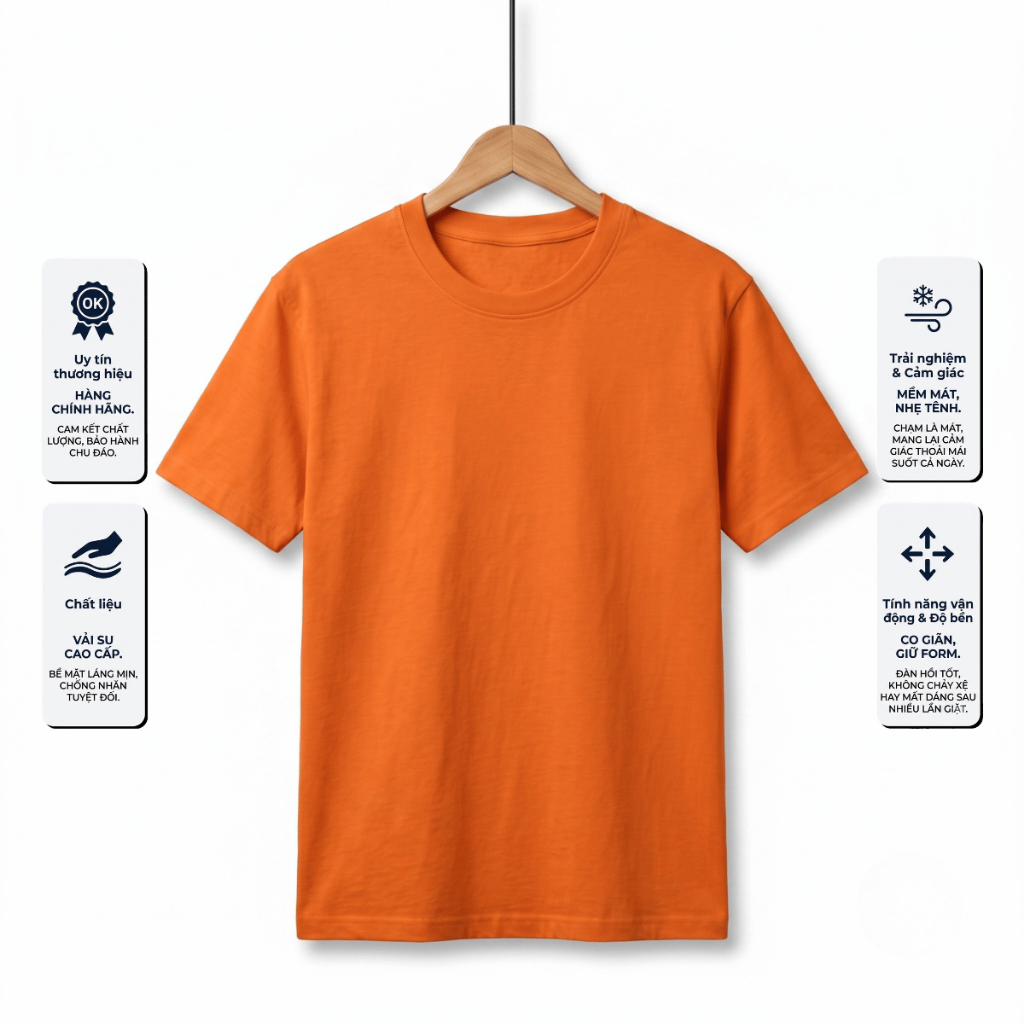 Áo Thun Trơn Cổ Tròn Basic KENB CLOSET Form Chuẩn Dành Cho Nam Nữ, Áo Phông Ngắn Tay Vải Mềm Mịn Thoáng Mát Nhiều Màu | BigBuy360 - bigbuy360.vn