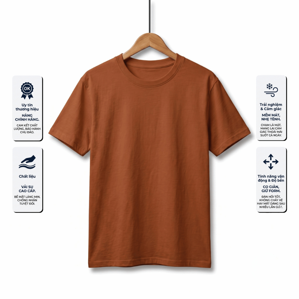 Áo Thun Trơn Cổ Tròn Basic KENB CLOSET Form Chuẩn Dành Cho Nam Nữ, Áo Phông Ngắn Tay Vải Mềm Mịn Thoáng Mát Nhiều Màu | BigBuy360 - bigbuy360.vn