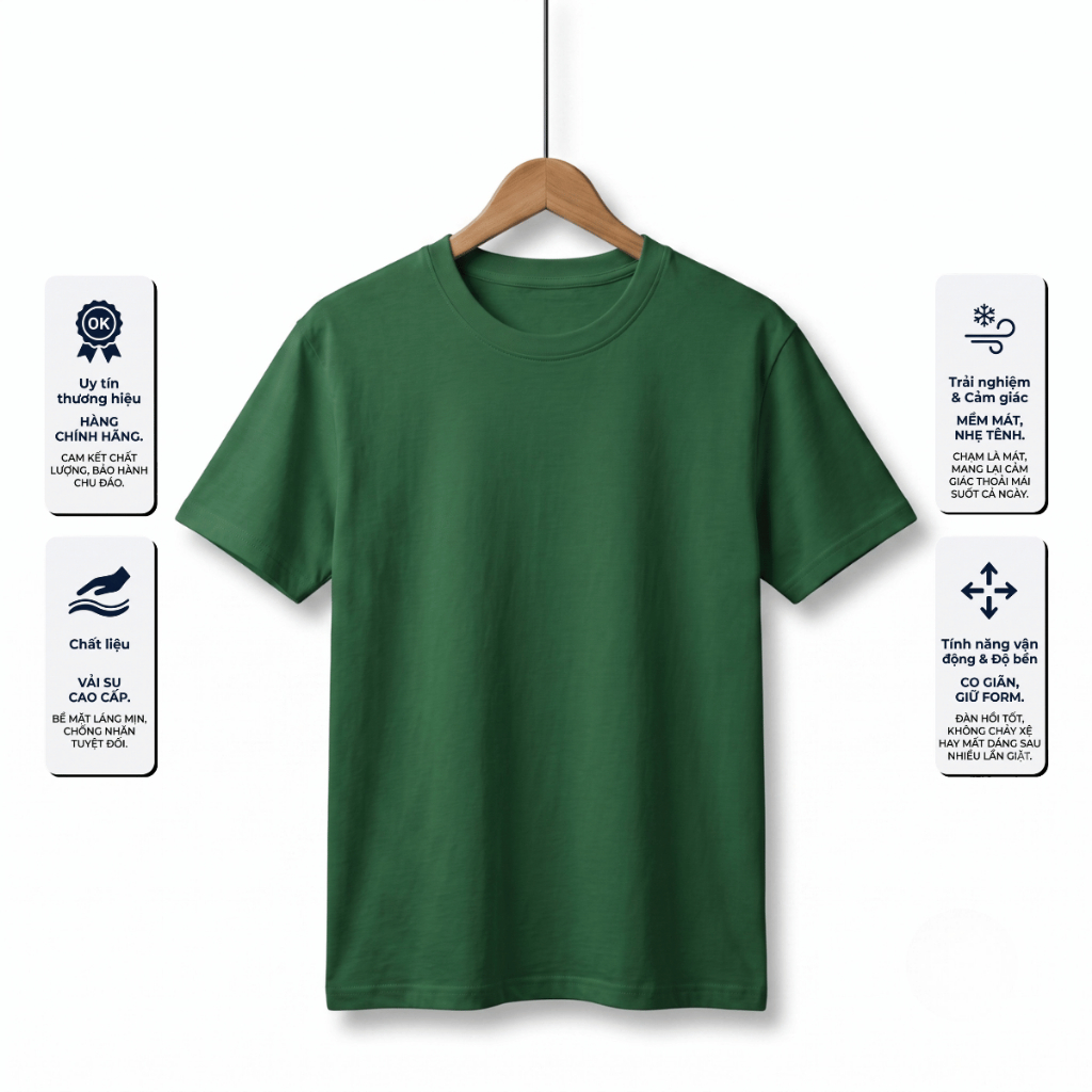 Áo Thun Trơn Cổ Tròn Basic KENB CLOSET Form Chuẩn Dành Cho Nam Nữ, Áo Phông Ngắn Tay Vải Mềm Mịn Thoáng Mát Nhiều Màu | BigBuy360 - bigbuy360.vn