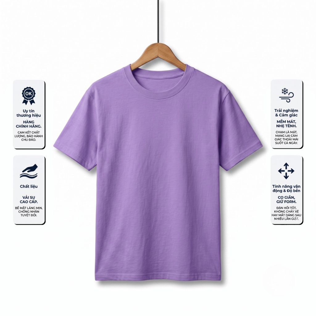 Áo Thun Trơn Cổ Tròn Basic KENB CLOSET Form Chuẩn Dành Cho Nam Nữ, Áo Phông Ngắn Tay Vải Mềm Mịn Thoáng Mát Nhiều Màu | BigBuy360 - bigbuy360.vn