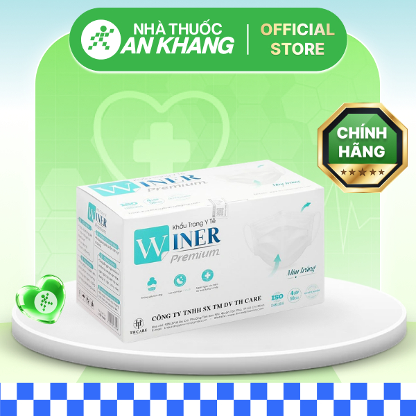 Khẩu trang y tế Winer 4 lớp màu trắng hộp 50 cái